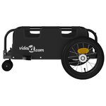 vidaXL Remorque de vélo noir tissu oxford et fer