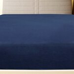 vidaXL Draps-housses Jersey 2 Pièces Bleu marine 100x200 cm Coton