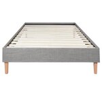 Cadre de Lit Simple 90 x 200 Gris Sommier à Lattes