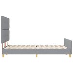 vidaXL Cadre de lit avec tête de lit Gris clair 160 x 200 cm tissu