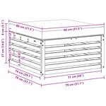 vidaXL Pouf d'Extérieur Bois d'Acacia Massif Blanc
