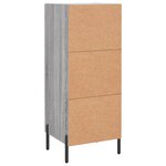 vidaXL Buffet Sonoma gris 34 5x34x90 cm Bois d'ingénierie