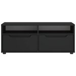 vidaXL Meuble TV VISNES noir 100x40x38 cm bois d'ingénierie