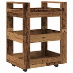 vidaXL Chariot de cuisine Bois ancien 60 x 45 x 80 cm