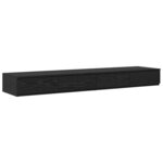 vidaXL Cadre de lit avec rangement Chêne noir 140 cm Bois d'ingénierie