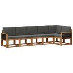 vidaXL Ensemble de canapés d'extérieur 6 pc Naturel et Anthracite