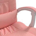 Fauteuil de massage inclinable de bureau informatique étude Rose similicuir rose 02_0025393
