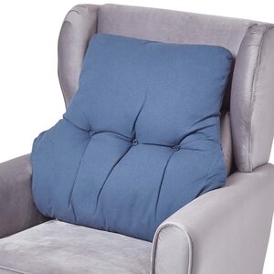 Coussin lombaire ergonomique en coton  Bleu marine - HOMESCAPES