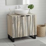 vidaXL Meuble de Lavabo de Salle de Bain Blanc 62 x 33 x 58 cm