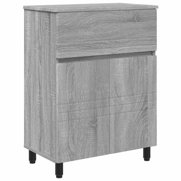 vidaXL Unité de vanité de salle de bain Sonoma gris 60 x 35 x 80 cm