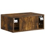 vidaXL Cabinet de chevet mural 2 pc Chêne fumé 49 x 34 5 x 20 cm