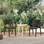 vidaXL Chaises de jardin lot de 2 Moka Polypropylène