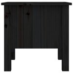 vidaXL Table d'appoint Noir 40x40x39 cm Bois massif de pin