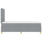 vidaXL Lit à ressort LED avec matelas Gris clair 120 x 200 cm tissu