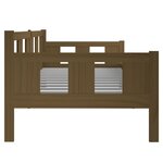 vidaXL Lit de jour marron miel bois de pin massif 80x200 cm