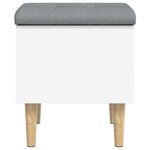 vidaXL Banc de rangement blanc 42x42x46 cm bois d'ingénierie