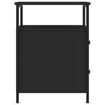vidaXL Table de chevet noir 44x45x60 cm bois d’ingénierie