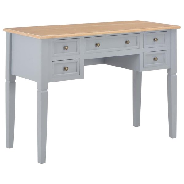 Bureau table meuble travail informatique gris 109 5 cm bois 0502121