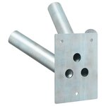 vidaXL Support de mât de drapeau Argent 10.5 x 7.5 cm Acier