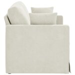 vidaXL Canapé Crème 138 x 78 x 80 cm Velours