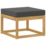 vidaXL Ensemble de canapés d'extérieur 6 pc Blanc et anthracite