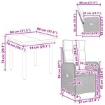 vidaXL Ensemble de Tables Basses avec coussin avec oreiller 3 Pièces Noir