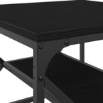 vidaXL Table basse en chêne noir avec étagère  51x50x40 cm  fabriquée en bois d'ingénierie
