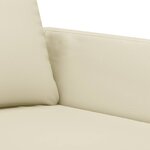 vidaXL Canapé à 2 places Crème 120 cm Similicuir