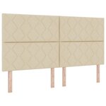 vidaXL Tête de Lit LED Ensemble de 3 Crème Rembourré 180 cm Moderne