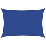 vidaXL Voile d'ombrage 160 g/m² rectangulaire bleu 3 5x5 m PEHD