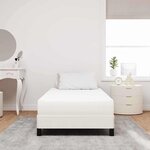 vidaXL Matelas de Lit avec matelas Crème 90 x 200 cm tissu