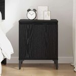 vidaXL Cabinet de chevet Chêne noir 40 x 30 x 50 cm Bois d'ingénierie