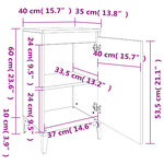 vidaXL Table de chevet noir 40x35x70 cm bois d’ingénierie