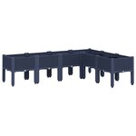 vidaXL Jardinière avec pieds bleu gris 160x120x42 cm PP
