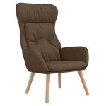vidaXL Chaise de relaxation avec repose-pied Marron Tissu