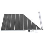 vidaXL Ensemble de panneau de clôture WPC 1484x(105-186) cm Noir