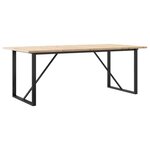 vidaXL Table à manger cadre en O 200x100x75 5 cm bois pin massif acier