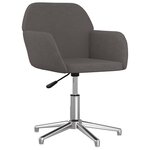 Chaise fauteuil siège pivotante de bureau informatique étude foncé tissu gris 02_0024121