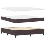 vidaXL Lit à ressorts avec matelas Marron foncé 180 x 200 cm tissu