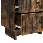 vidaXL Cabinet de chevet 2 Pièces Chêne fumé 43 x 34 5 x 47 5 cm