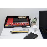 Trieur HARMONIKA à fenêtres et élastiques carte lustrée 24 comp. Bleu EXACOMPTA