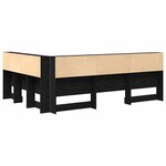 vidaXL Tête de lit de rangement Chêne noir 160 cm Bois d'ingénierie