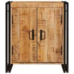 vidaXL Cabinet de chevet Marron Bois de mangue brut massif