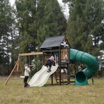 Aire de jeux - Toboggan crème et toboggan tubulaire - Cody