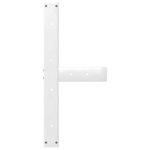 vidaXL Pieds de table à manger en T 2 pièces Blanc 70x35x(72-73) cm Acier