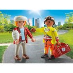 PLAYMOBIL 71506 - My Life Duo Secouriste avec blessé
