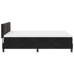 vidaXL Lit à ressort LED avec matelas Noir 140 x 200 cm Velours