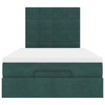 vidaXL Cadre de lit ottoman avec matelas vert foncé 120x200 cm velours
