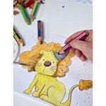 Crayon multi-talents woody 3 in 1 duo - jaune-bleu ciel x 5 STABILO