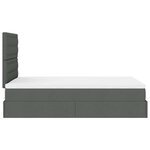 vidaXL Cadre de lit ottoman avec matelas gris foncé 120x190 cm tissu